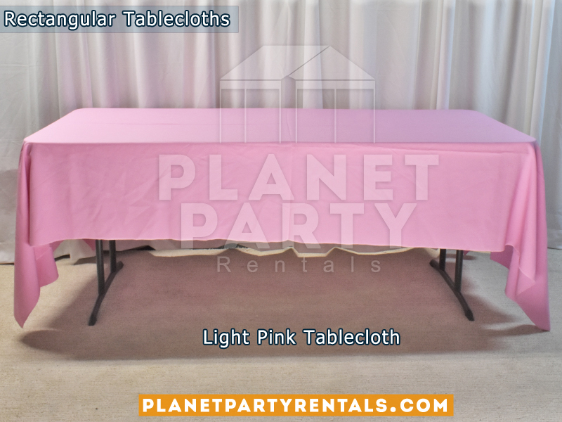 Light Pink Rectangular Tablecloth for 6ft Rectangular Table