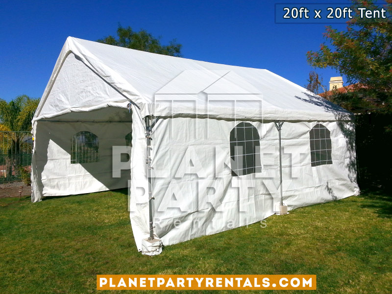 20x20 Tent with Window Panel walls on Grass